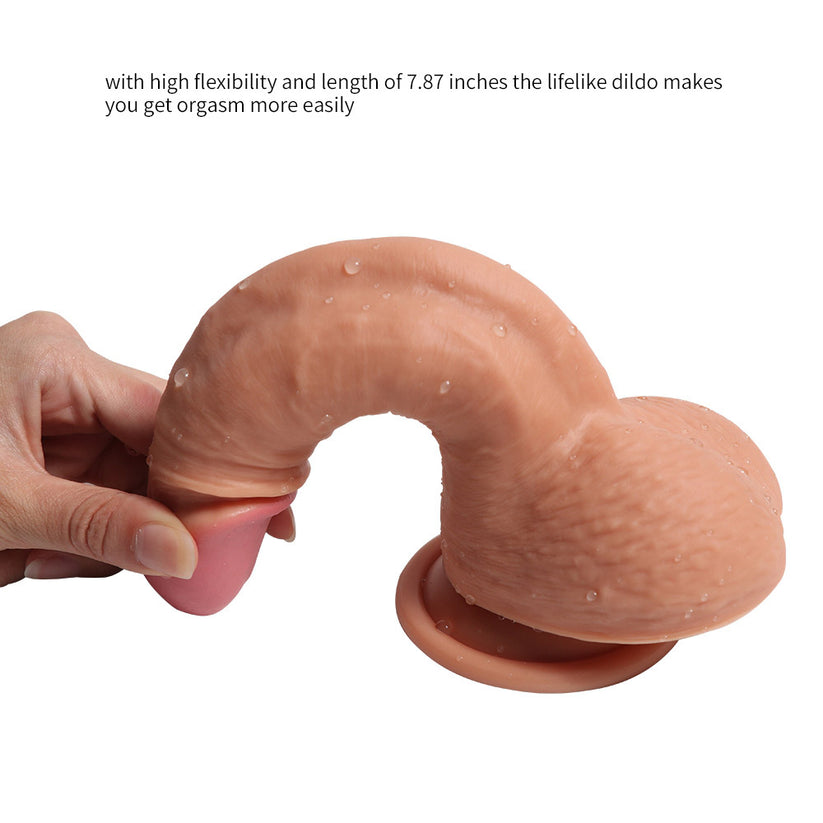 Most Realistic Dildos 8 Inch with Balls Waterproof