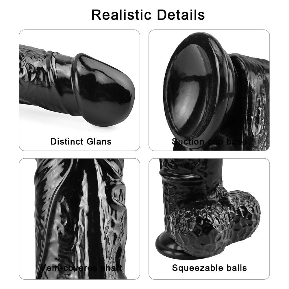 11 inch Huge Black Realistic Dildo