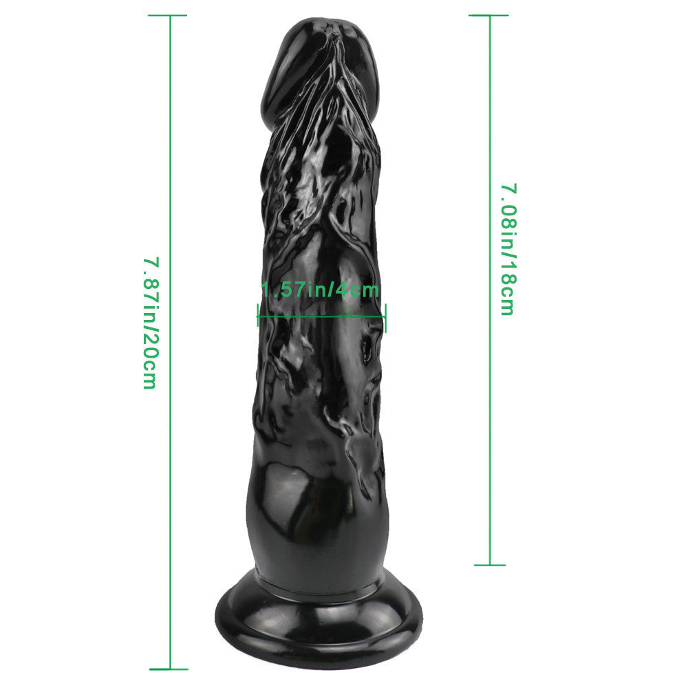 8 Inch super straight black dildo