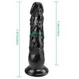 Load image into Gallery viewer, 8 Inch super straight black dildo