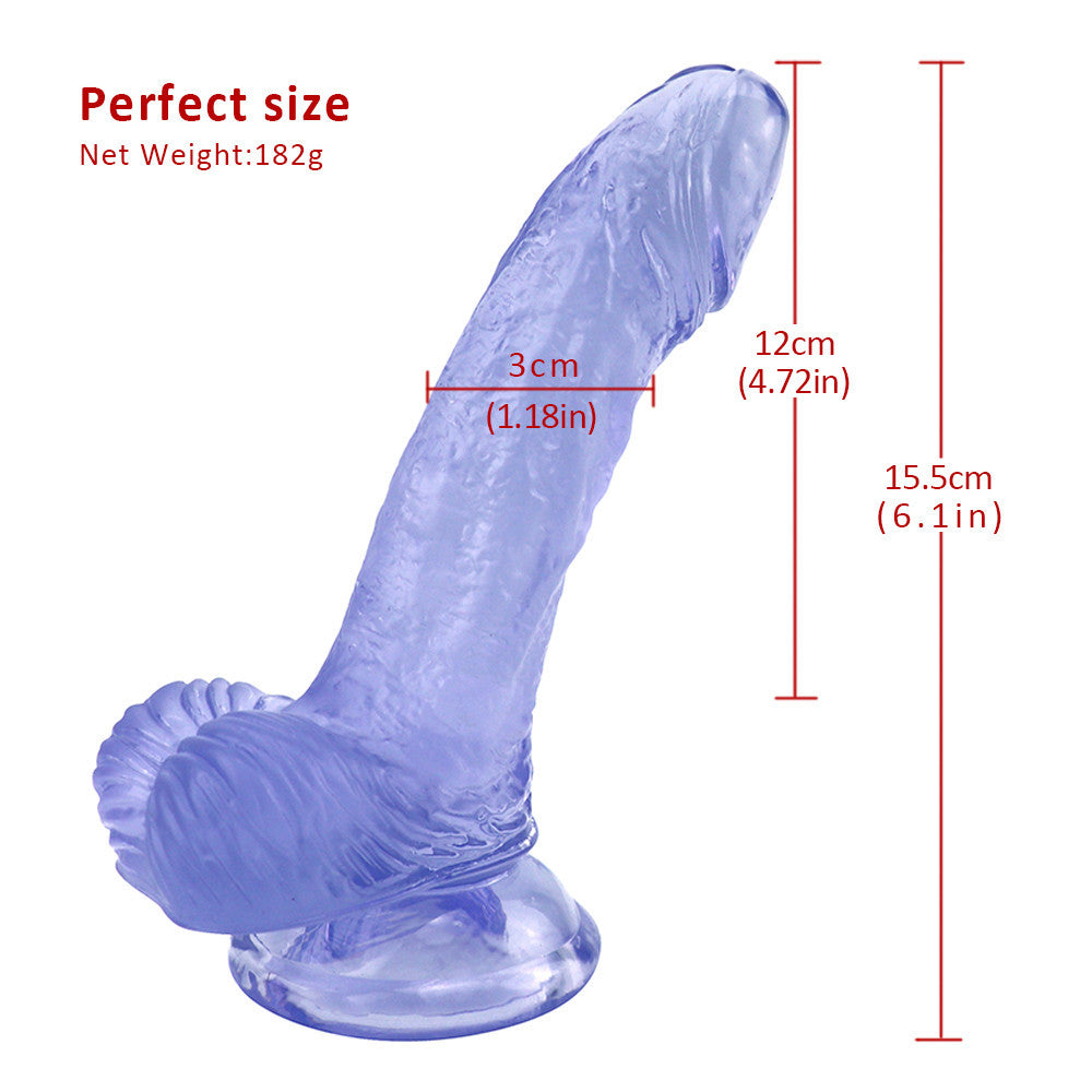 Blue curved dildo