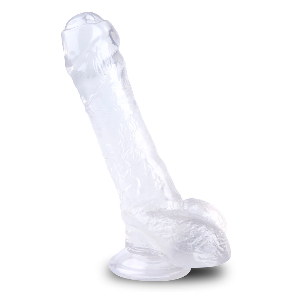 7 Inch Transparent Jelly Uncircumcised Clear Dildo