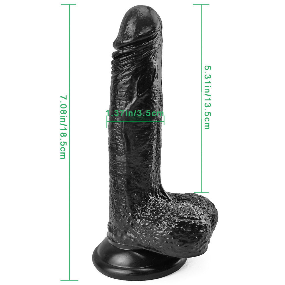 7 Inch Black Dildo Cock Suction Cup