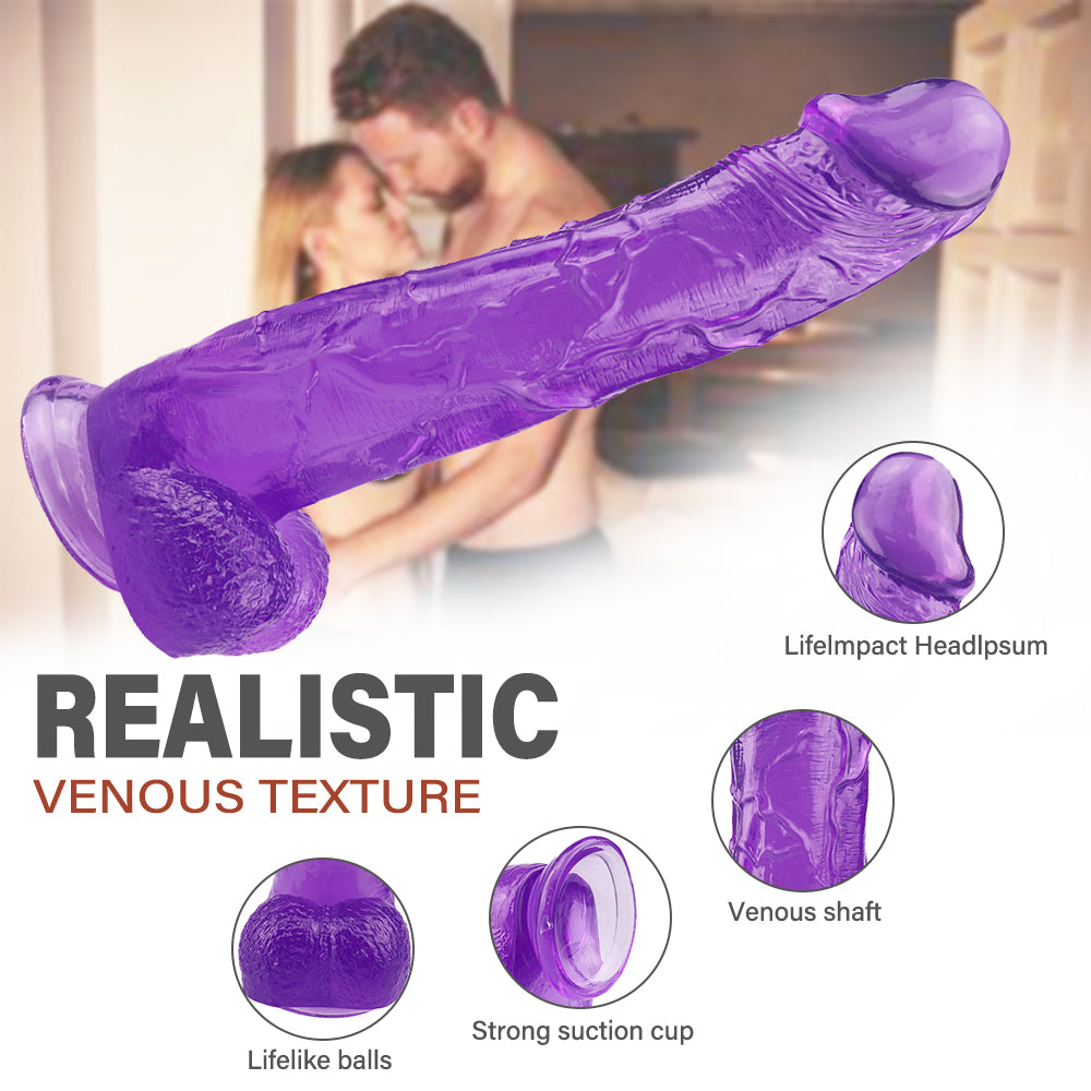 12 inch big head purple dildo