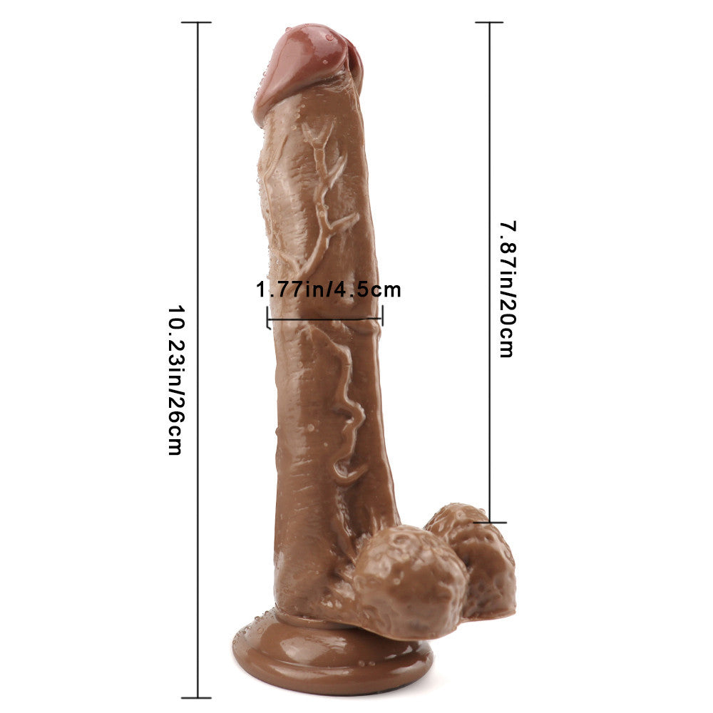 10 inch brown dildo with suction