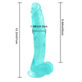 Load image into Gallery viewer, 10 inch crooked mouth green dildo