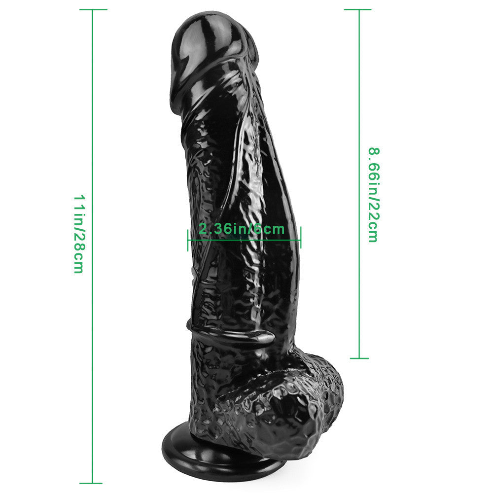 11 inch Huge Black Realistic Dildo