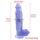 Load image into Gallery viewer, Big thick blue dildo