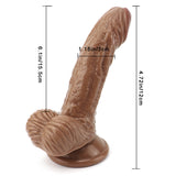 Load image into Gallery viewer, Brown curved dildo