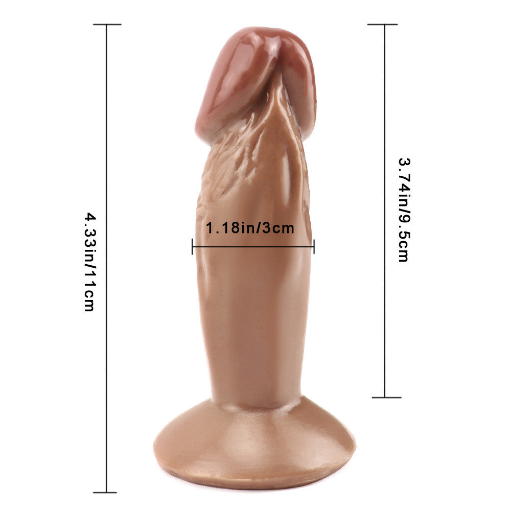 Short rough brown dildo