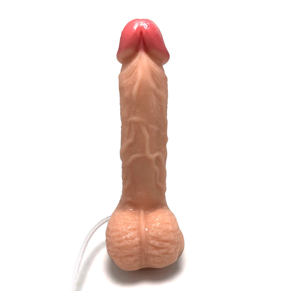 Anal Dildo Squirt 8 inch Realistic Flesh