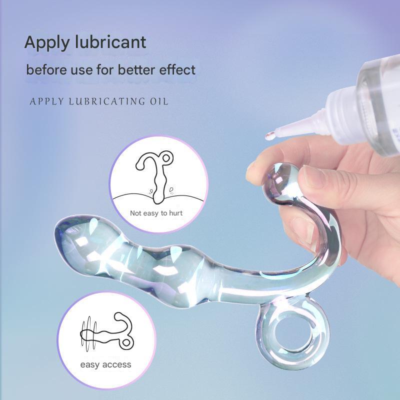 Dual-purpose glass G-spot dildo