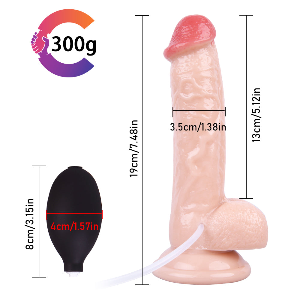 Flesh Ejaculating 7.5 Inch Dildo