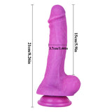 Load image into Gallery viewer, 8.26 Inch Silicone Glitter Purple Dildo