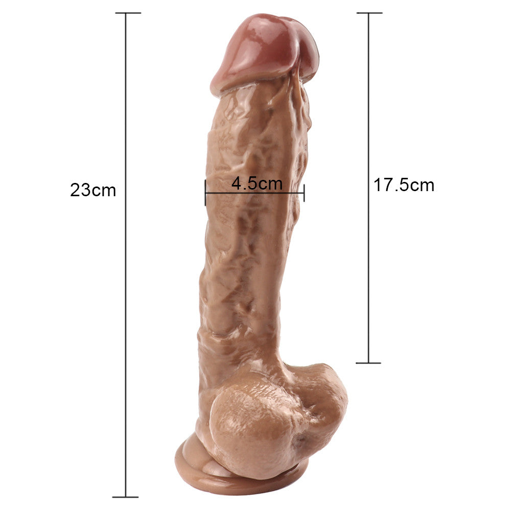 9 Inch brown dildo