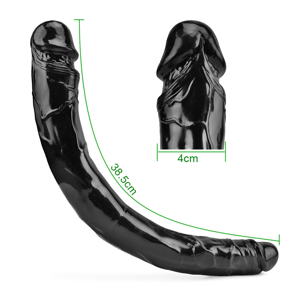 Black Double Dildo 15 inch Long Sex Toy