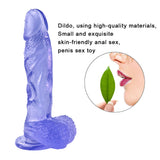 Load image into Gallery viewer, Blue Dildo Jelly Realistic Suction Cup