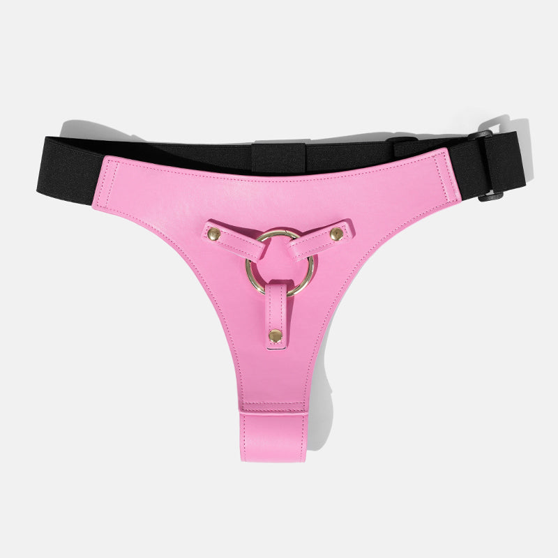 Pink Strap On Harness  Cute Leather