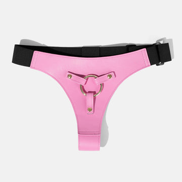 Pink Strap On Harness  Cute Leather