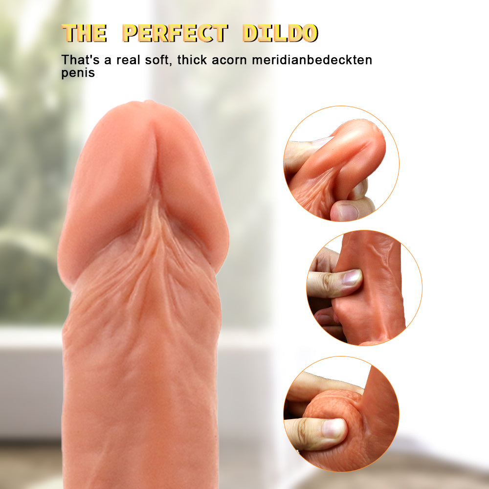 Flesh 9 Inch Vibrating Dildo