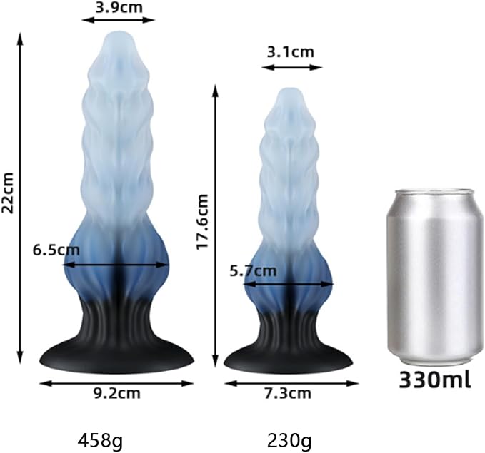 Fantasy Ice Wolf Rib Silicone Dildo