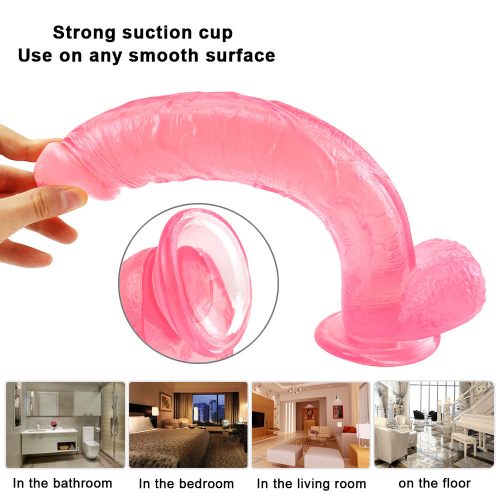 10 inch crooked mouth pink dildo