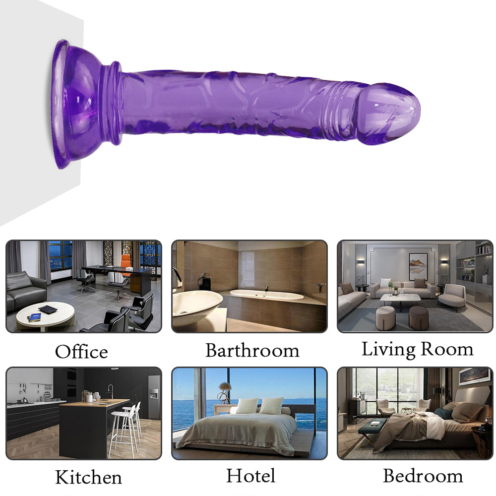 Small purple dildo small Suction Cup