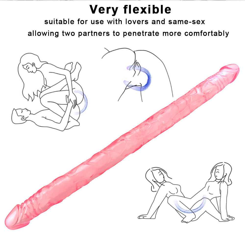 Double head 22 inch pink dildo