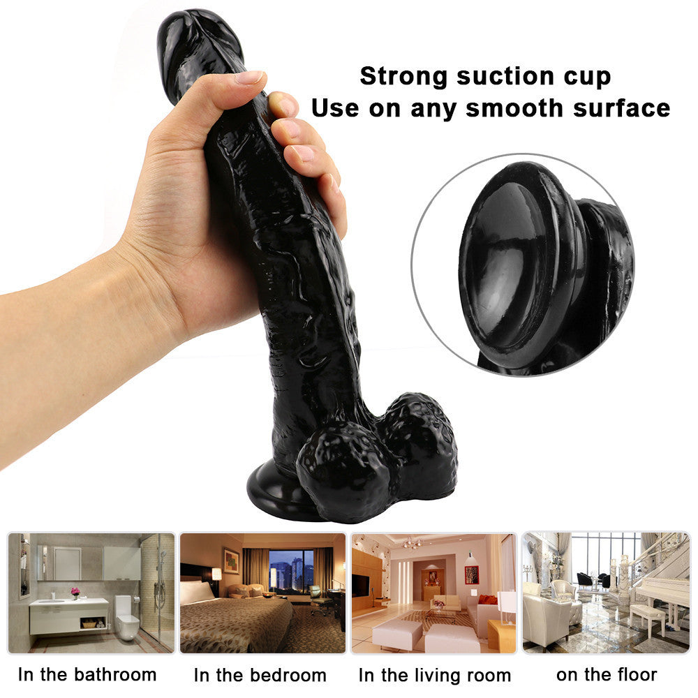 Rough black dildo