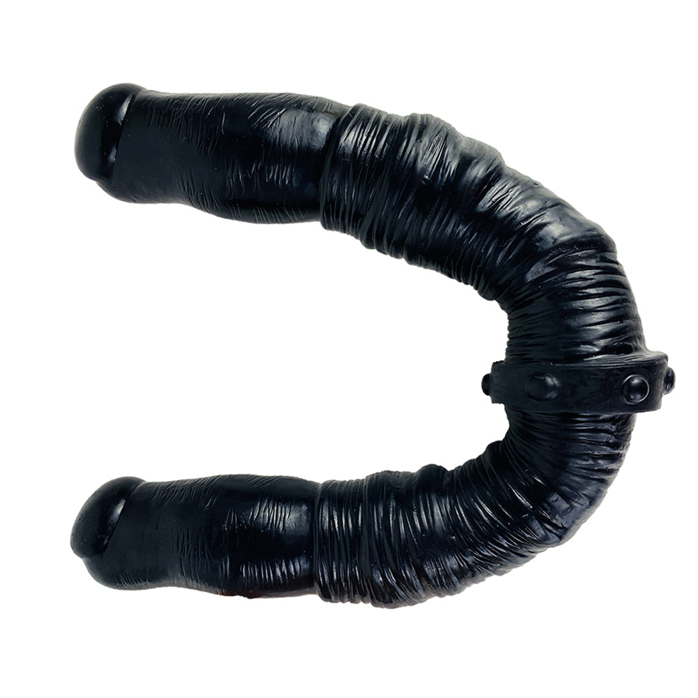 Black Silicone Lesbian Double Head Dildo