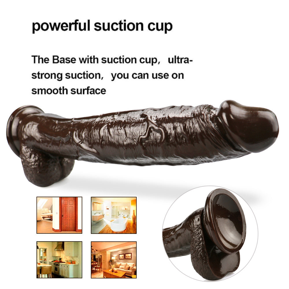 10 inch crooked mouth coffee dildo