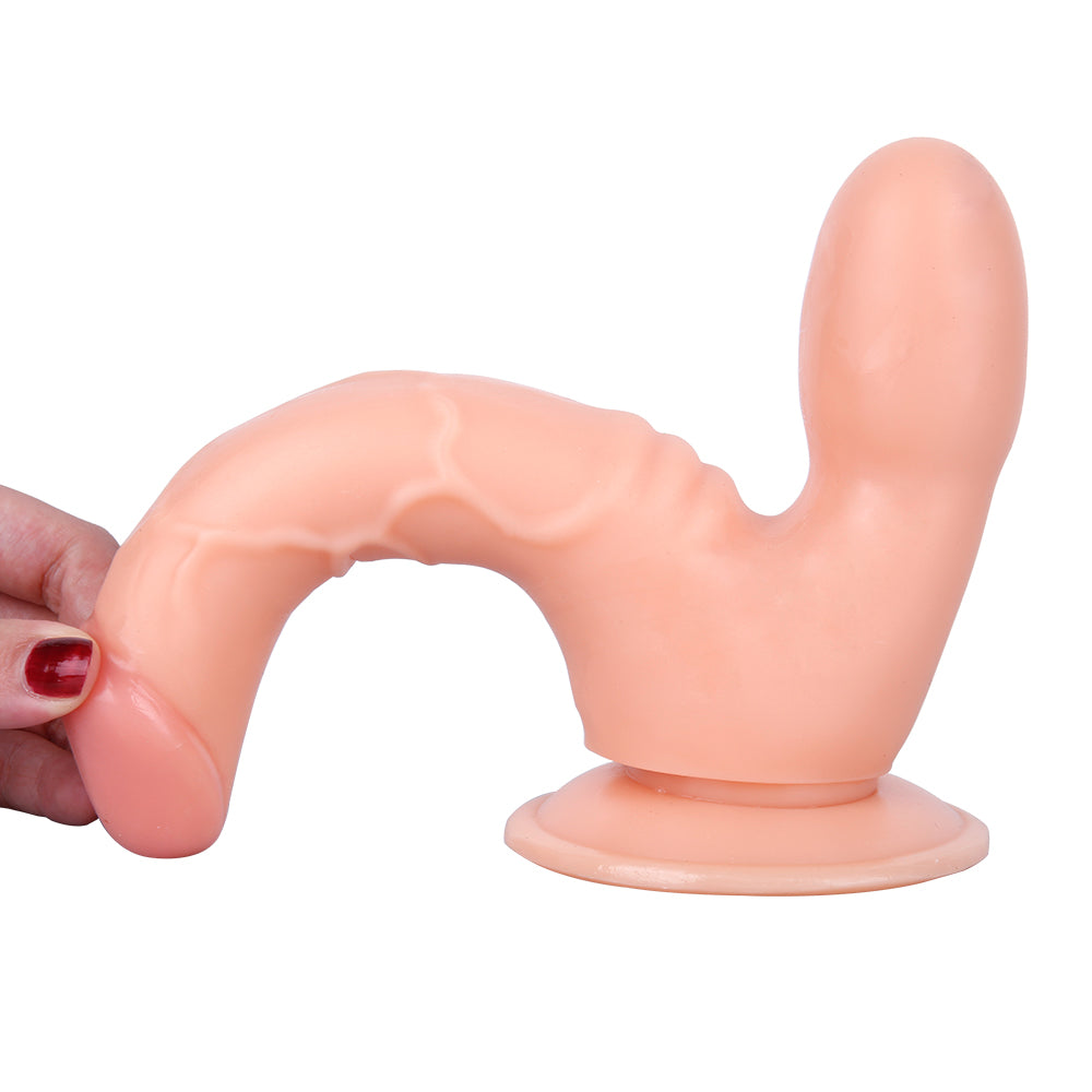 7 Inch Flesh Flexible Double Penetration Dildo