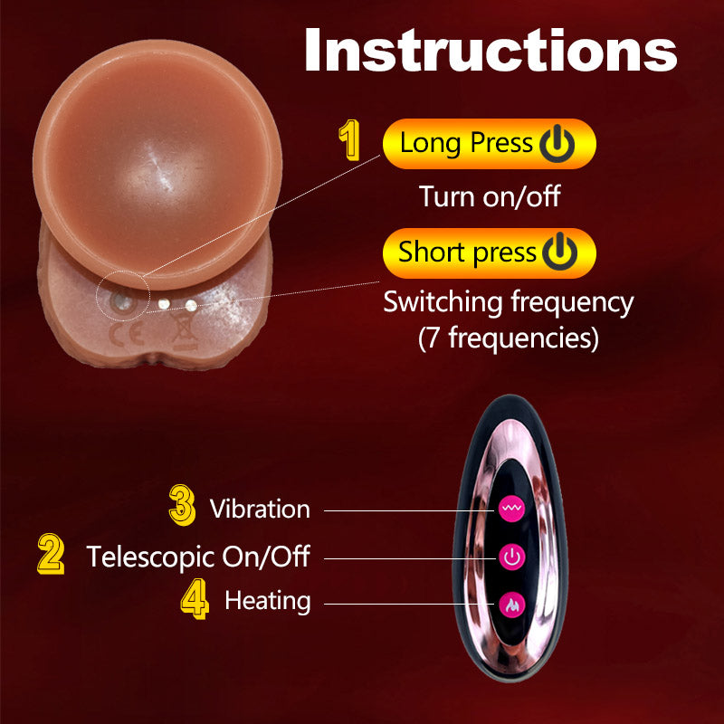 Heated Remote Control Dildo