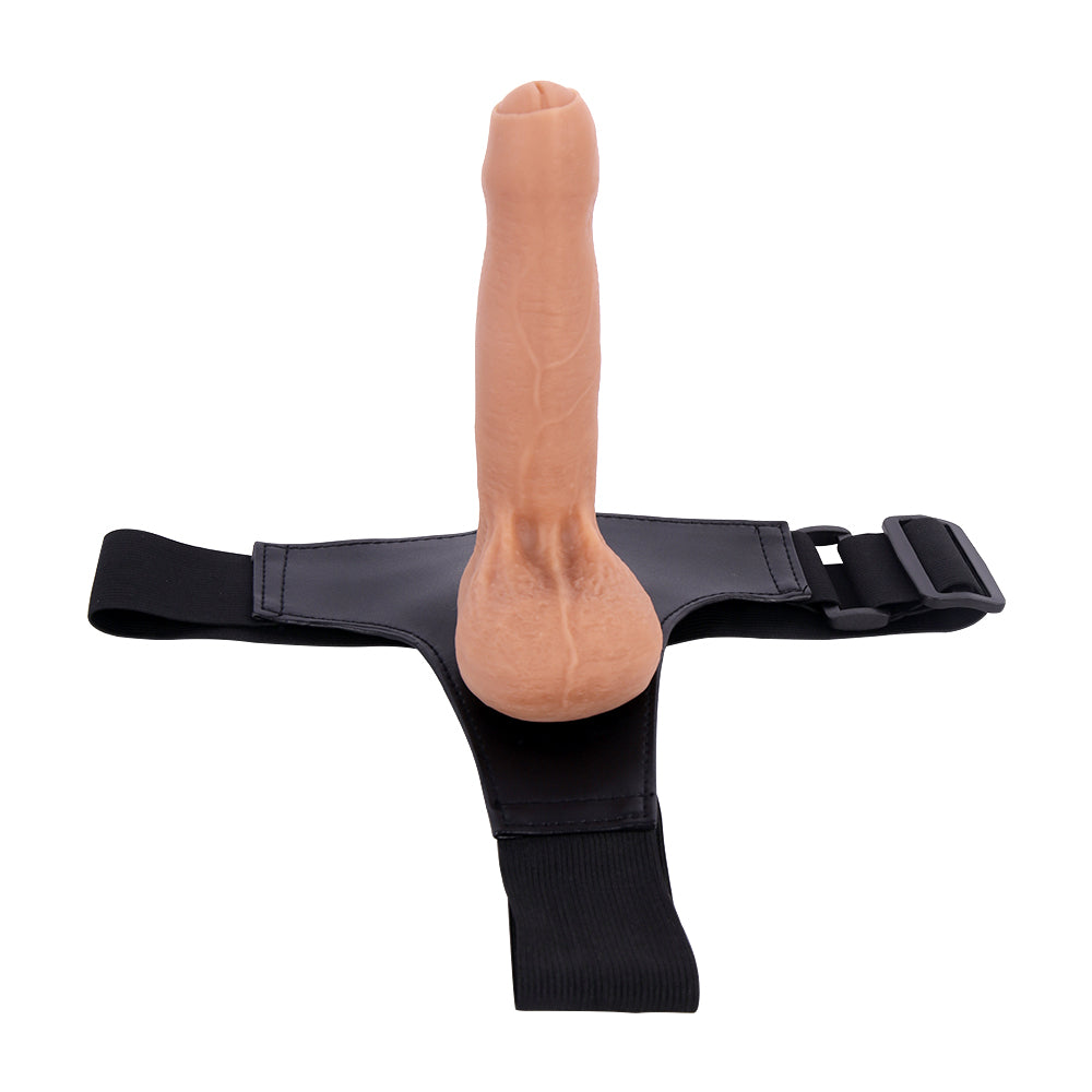 Uncircumcised Dildo 9 Inch Realistic Strap On
