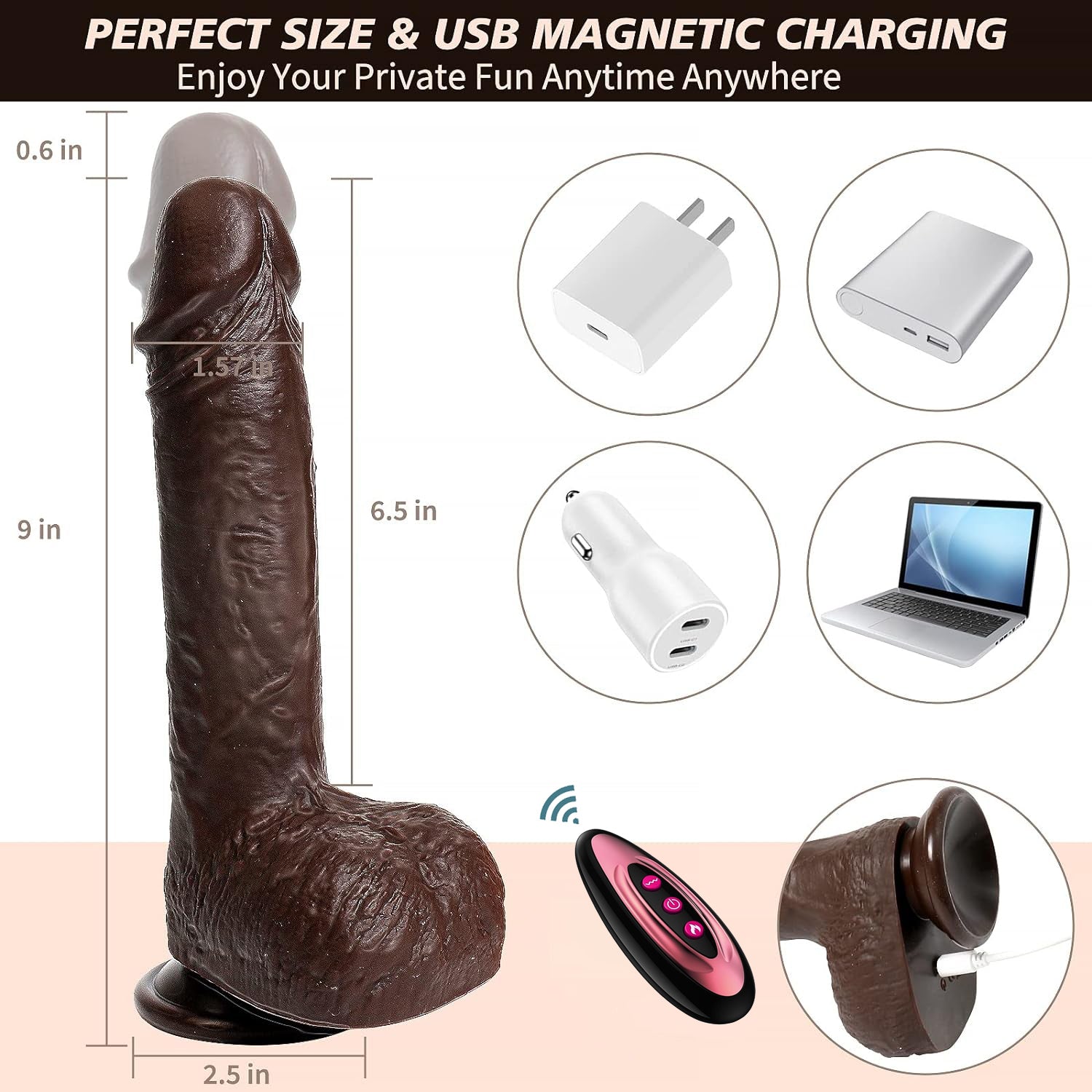 Black Vibrating Dildo APP