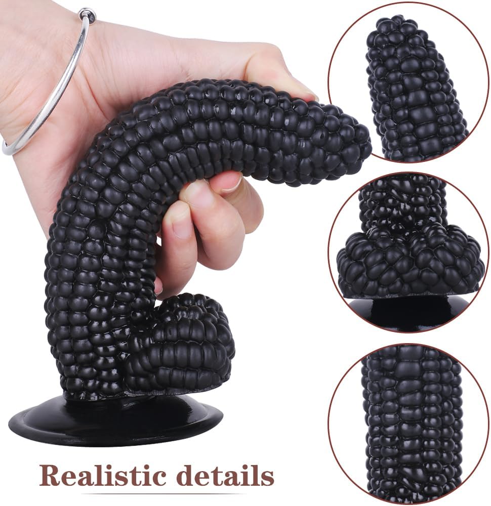 Black Corn Dildo Disguised Anal