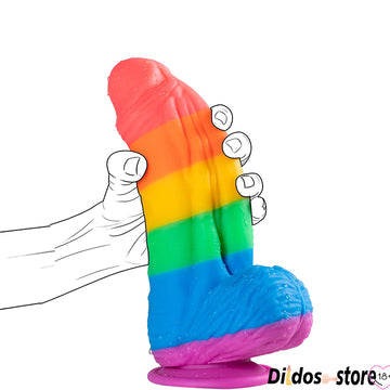 10 Inch Realistic Large Rainbow Dildo