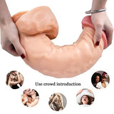 Load image into Gallery viewer, 15 Inch Thick Curved Realistic Dildo