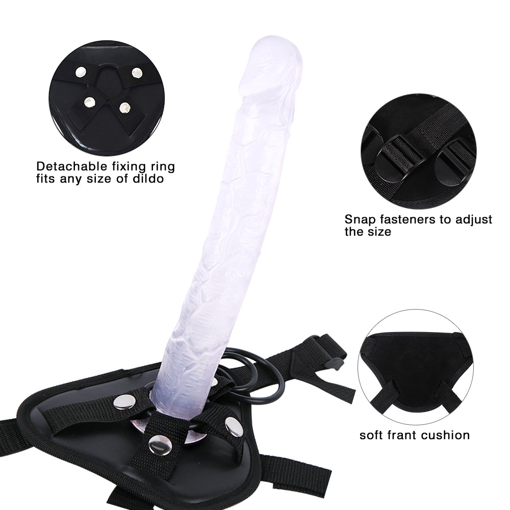 Harness Compatible Dildo Clear Suction Cup Straps On