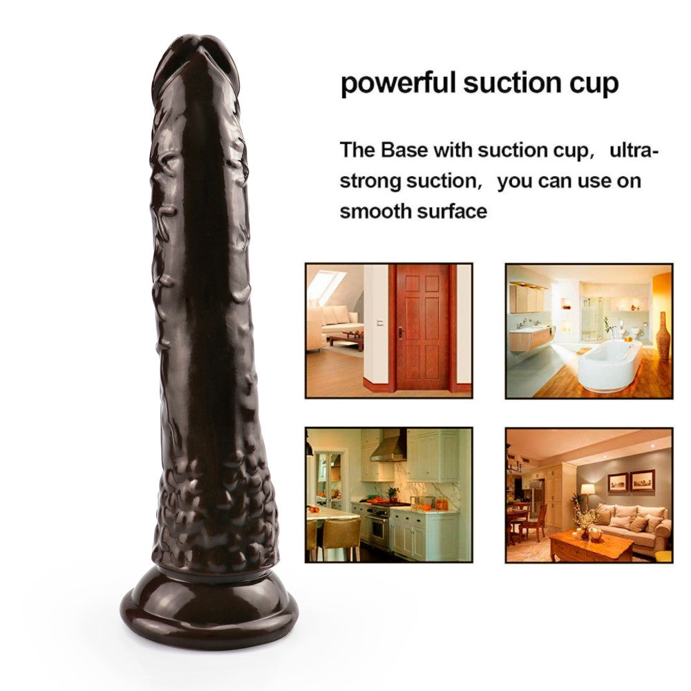 8 Inch small straight coffee dildo