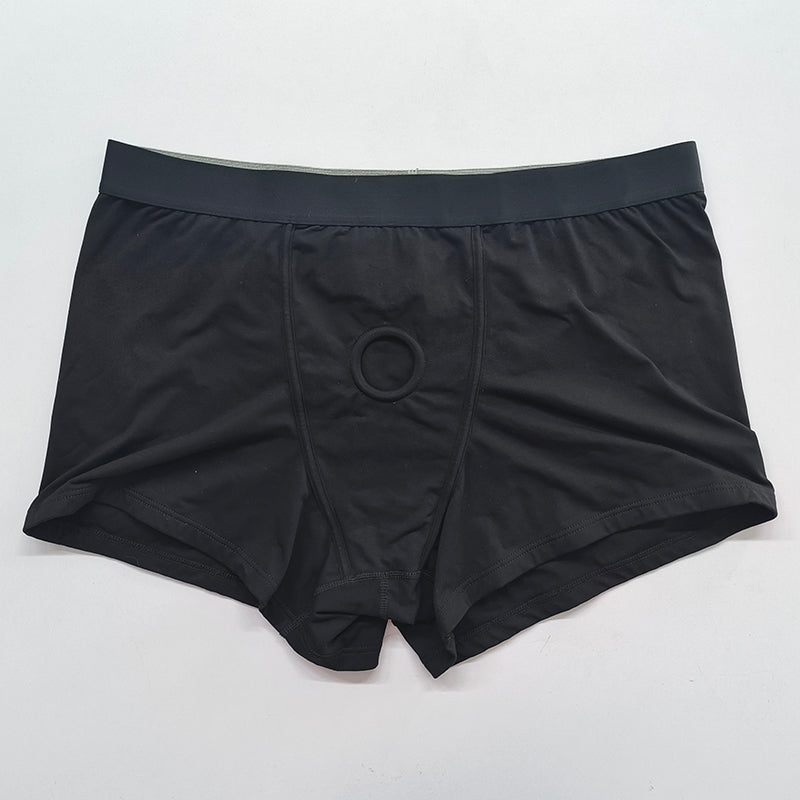 Black Packer O-Ring Harness Strap On Boxers