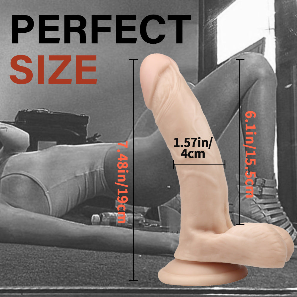 7 in dildo skin color male dildo