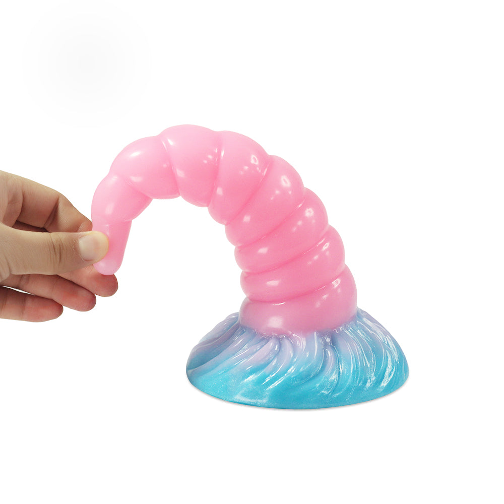 unicorn dildo tapered 8 inch pink light up