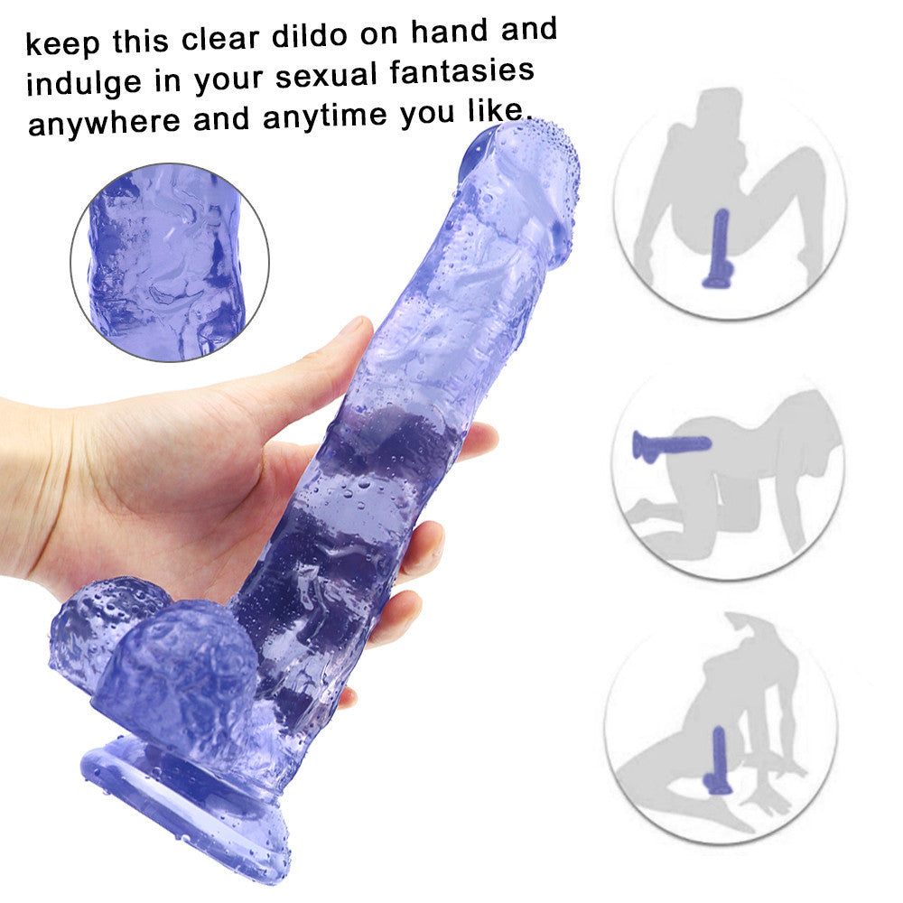 Rubber Dildo 10 inch blue