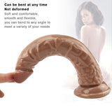 Load image into Gallery viewer, 8 Inch small straight brown dildo