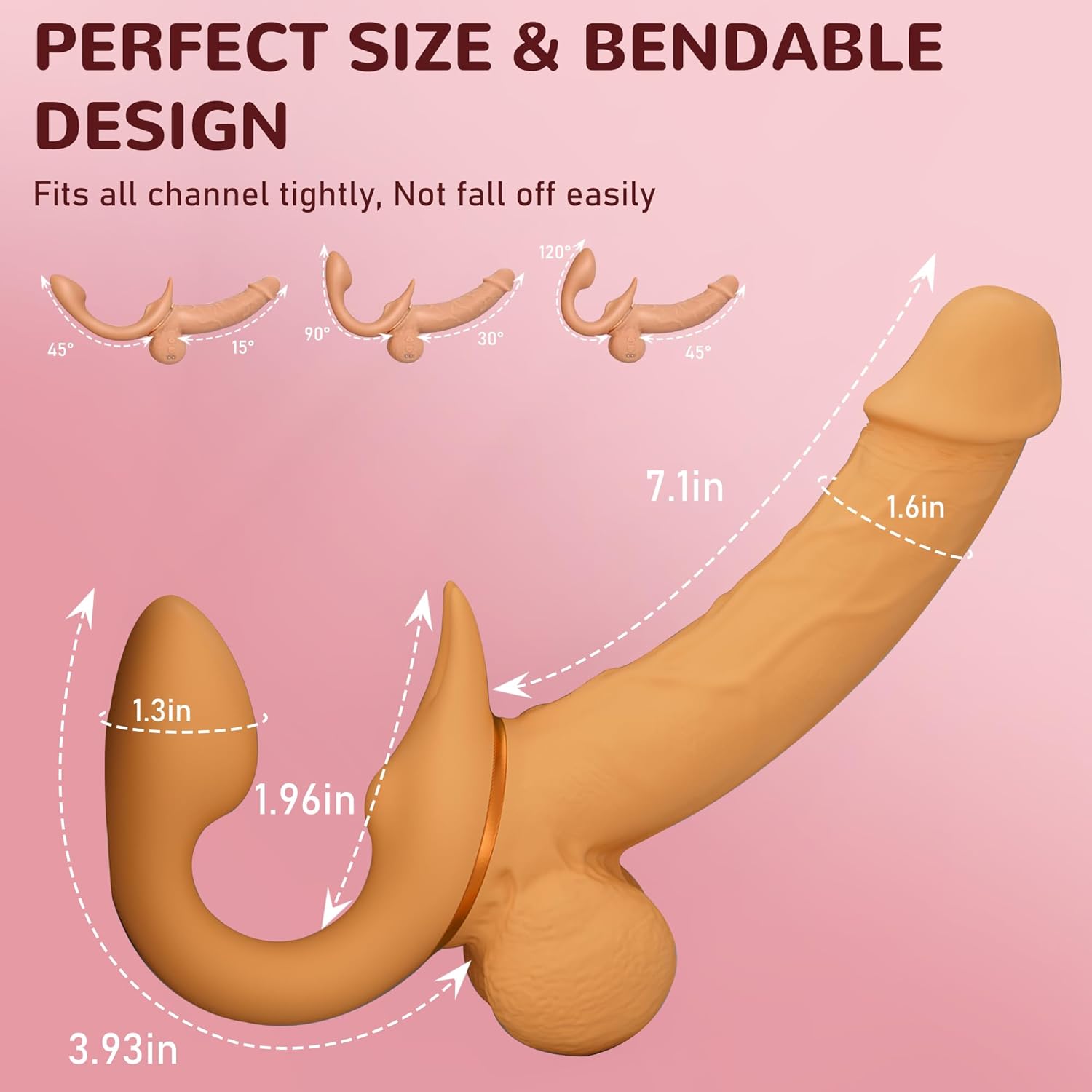 Realistic Vibrating Strapless Dildo