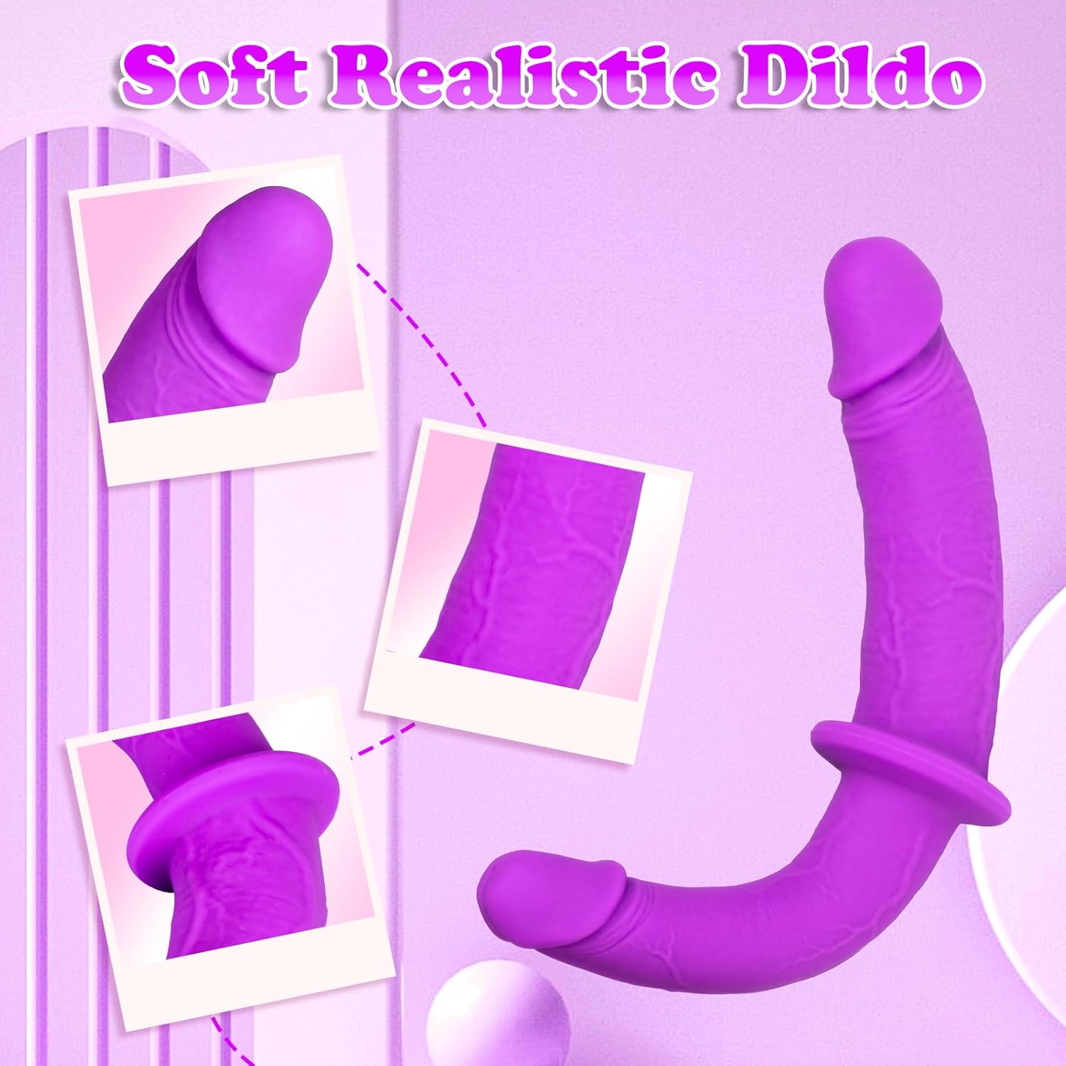 Double ended dildo with strap on