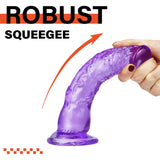 Load image into Gallery viewer, 8 Inch extra straight purple dildo