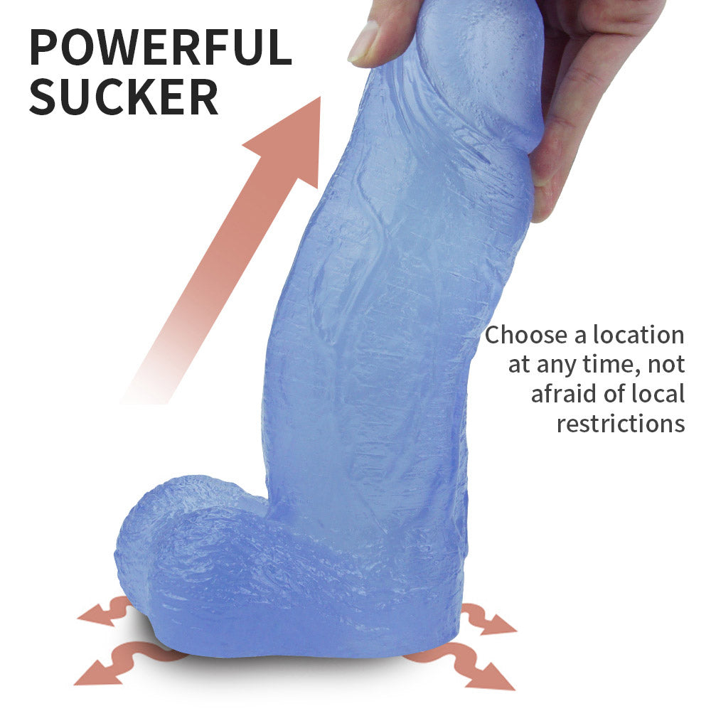 Blue Jelly Dildos 3 inch Thick