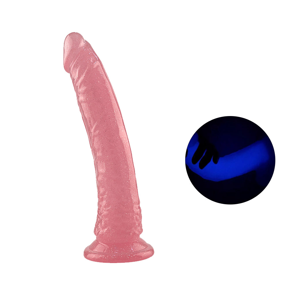 Pink Glow in the Dark Anal Confetti Dildo